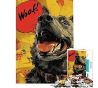 Rompecabezas de 1000 Piezas para Adultos Perro con Bocadillo de diálogo Rompecabezas para Adultos Juego práctico análisis y lógica Difícil y desafiante (Tamaño 50x75cm)