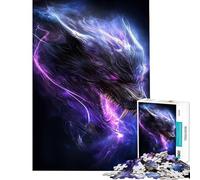 Rompecabezas de 1000 Piezas para Adultos Perro del Infierno en neblina púrpura Juegos educativos Juguetes educativos Gran Regalo para Pasar el Tiempo en casa Durante Las Vacaciones (Tamaño 38x26cm)