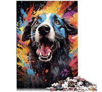 Rompecabezas de 1000 piezas para adultos perros de ojos negros, rompecabezas desafiantes de juego de 14.95 x 20.47 pulgadas, cada pieza es única, desafiante juego divertido familiar