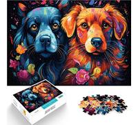 Rompecabezas de 1000 piezas para adultos, perros, hermanos, pintura, dibujos animados, rompecabezas de 26 x 38 cm, el mejor regalo para adolescentes de 14 años en adelante