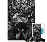 Rompecabezas de 1000 Piezas para Adultos Pesadilla, Juguete Que desafía la Mente, diversión en Conjunto, Corte de Calidad, (50x75cm)