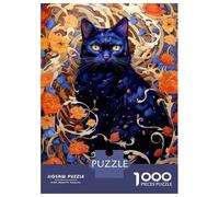 Rompecabezas De 1000 Piezas para Adultos Petals and Purrfection Cat Rompecabezas Práctico Juego Decoración del Hogar Cumpleaños Y Navidad 38x26cm/1000pcs