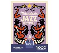 Rompecabezas De 1000 Piezas para Adultos Philadelphia Jazz Festival 1968 Rompecabezas para Adultos Juguetes Antiestrés Carrera De Velocidad Manual Interacción Entre Padres E Hijos 38x26cm/1000pcs