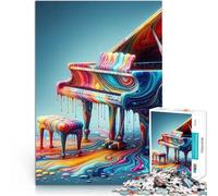 Rompecabezas de 1000 Piezas para Adultos Piano Colorido Alivia el estrés Vacaciones en casa Matar el Tiempo Buen Regalo 38x26cm