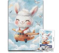 Rompecabezas de 1000 Piezas para Adultos, piloto de Llama en Las Nubes, Disfruta de un Ocio Tranquilo, relajación, Ajuste Estable, Corte preciso, tamaño del Juguete: 38x52cm