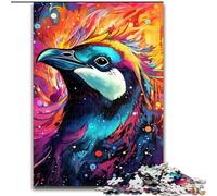 Rompecabezas de 1000 Piezas para Adultos, pingüino Colorido de Madera, Mayores de 14 años, 50x75cm, desafiante y entretenido, Actividad Familiar