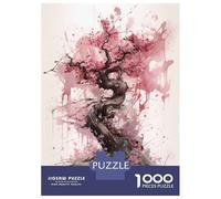 Rompecabezas De 1000 Piezas para Adultos Pink Cherry Tree Rompecabezas para Adultos Juego De Ingenio Regalos para Mujeres Regalos De Cumpleaños 70x50cm/1000pcs