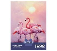 Rompecabezas De 1000 Piezas para Adultos Pink Flamingos at Sunset-2 Rompecabezas para Adultos Juegos Relajantes Análisis Y Lógica Oferta como Regalos para Toda La Familia 70x50cm/1000pcs