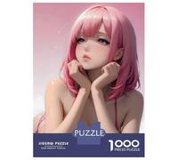 Rompecabezas De 1000 Piezas para Adultos Pink-Haired Anime Girl Rompecabezas para Adultos: Análisis Práctico del Juego Y Lógica, Toda La Familia 52x38cm/1000pcs
