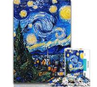 Rompecabezas de 1000 Piezas para Adultos Pintura al óleo de Cielo Nocturno 1000 Piezas para Adolescentes Juguetes adictivos para el Cerebro y la decoración del hogar 75x50cm