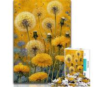 Rompecabezas de 1000 Piezas para Adultos, Pintura al óleo de Diente de león, para aliviar el estrés y Matar el Tiempo en casa, colección de Artistas, Bellas Artes para Mayores de 14 años, 38x26cm