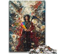 Rompecabezas de 1000 Piezas para Adultos, Pintura al óleo de la Muerte, para aliviar el estrés, desafío difícil, Juguetes de decoración del hogar (75x50cm)