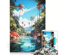 Rompecabezas de 1000 Piezas para Adultos Pintura al óleo de Palawan Juegos Divertidos interacción Entre Padres e Hijos Cada Pieza es única 38x26cm