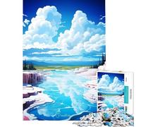 Rompecabezas de 1000 Piezas para Adultos Pintura al óleo de Pamukkale Juegos Divertidos para un Juego Educativo Juguete desafiante Gran Regalo desafío difícil (tamaño 50x75cm)