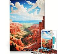 Rompecabezas de 1000 Piezas para Adultos,Pintura al óleo del Cañón Bryce,Juego de Corte sin Costuras,Juguete para Resolver Problemas,Juego Casual,Escena navideña,Arte (38x52cm)