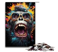 Rompecabezas de 1000 Piezas para Adultos Pintura Colorida de orangután Jefe Rompecabezas para Juego Educativo desafío Juguete Obra de Arte Regalo 75 x 50 cm