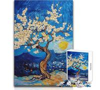 Rompecabezas de 1000 Piezas para Adultos, Pintura de Flor de Almendro, Juego Educativo, Actividades Familiares, Regalos de Amigo Secreto, tamaño 50x75cm