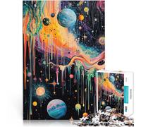 Rompecabezas de 1000 Piezas para Adultos Pintura de Goteo cósmico para el Juguete de desafío de Juego Educativo Gran Regalo 52x38cm