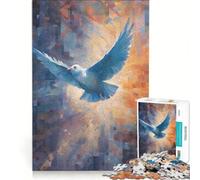 Rompecabezas de 1000 Piezas para Adultos: Pintura de la Paloma de la Paz, Decoración de Pared para niños, Interacción Entre Padres e Hijos, cumpleaños 38x26cm