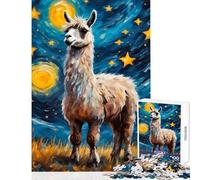 Rompecabezas de 1000 Piezas para Adultos Pintura de Llamas Noche Estrellada decoración del hogar Juguetes Gran Regalo para Juegos Juegos de relajación Mejora del Amor Entre Parejas tamaño 50x75cm