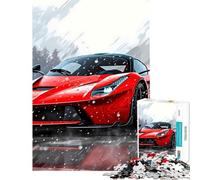 Rompecabezas de 1000 Piezas para Adultos Pintura de un Laferrari Coupé Diversión en casa decoración del hogar Juguetes para Mayores de 14 años 38x52cm