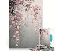 Rompecabezas de 1000 Piezas para Adultos Pintura de una Rama de Cerezo en Flor,Juego de Habilidad Mental y de precisión,Ideal para Momentos de Paz y diversión, (50x75cm)