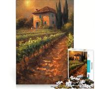 Rompecabezas de 1000 Piezas para Adultos Pintura de viñedos Juguetes para armar interacción Entre Padres e Hijos fortalece el Amor Entre Parejas 38x26cm