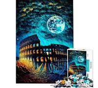 Rompecabezas de 1000 Piezas para Adultos Pintura del Coliseo de Roma Rompecabezas para Adultos Juegos de relajación análisis y lógica dificultad y desafío (tamaño 50x75cm)