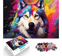 Rompecabezas de 1000 piezas para adultos, pintura Husky, competencia de velocidad de mano, 14.95 x 20.47 pulgadas, regalo para toda la familia