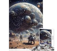 Rompecabezas de 1000 Piezas para Adultos Pioneros del Espacio galáctico Juegos Familiares una Obra de Arte Juguete Decorativo para Pared colección de Artistas Bellas Artes (26x38cm)