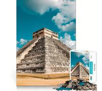Rompecabezas de 1000 Piezas para Adultos,Pirámide de Chichén Itzá,Juego de Ajuste preciso,Juguete para desarrollar la Capacidad cognitiva,Tiempo de Juego Relajante,Regalo Festivo de Ocio (50x75cm)