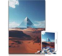 Rompecabezas de 1000 Piezas para Adultos, pirámide de Platino, Juguetes del Desierto, Juegos educativos para la diversión Familiar, Obra de Arte, Regalo, tamaño 38x26cm
