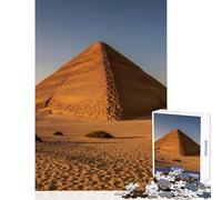 Rompecabezas de 1000 Piezas para Adultos pirámide doblada en el Desierto Egipcio Juguetes antiestrés Regalos para Mujeres y Hombres Juego Educativo difícil y desafiante tamaño 38x52cm