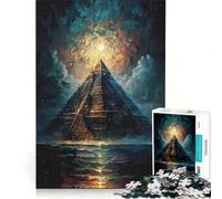Rompecabezas de 1000 Piezas para Adultos Pirámide Maya en el Desierto Juego Imposible Diversión para Disfrutar en casa Ideal para Decorar el Escritorio 38x52cm