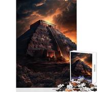 Rompecabezas de 1000 Piezas para Adultos pirámide Maya mística Juguete para decoración de Pared Regalos para Mujeres y Hombres Juegos relajantes colección de Artistas Bellas Artes tamaño 38x26cm