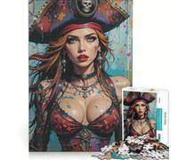 Rompecabezas de 1000 Piezas para Adultos: Piratas fantásticas, Juego práctico, Mejora la Memoria, Toda la Familia 50x75cm