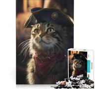 Rompecabezas de 1000 Piezas para Adultos: Piratas Gato IV, Juguetes antiestrés, Regalo de cumpleaños, 38x52cm