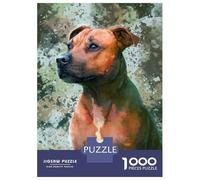 Rompecabezas De 1000 Piezas para Adultos Pit Bull Portrait Rompecabezas para Adultos Juegos Familiares para La Diversión Familiar Regalo De Cumpleaños, Regalos, 70x50cm/1000pcs
