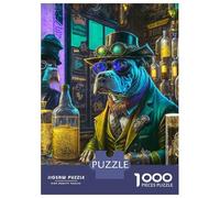 Rompecabezas De 1000 Piezas para Adultos Pit Bull Punk Alehouse Rompecabezas para Adultos Juguete Decoración De Pared Decoración De Pared Regalos Y Cumpleaños Únicos 70x50cm/1000pcs