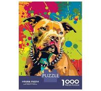 Rompecabezas De 1000 Piezas para Adultos Pitbull Pop Art Poster-2 Rompecabezas para Adultos: Un Juego Práctico, Divertido Y Un Desafío Educativo con Humor 70x50cm/1000pcs