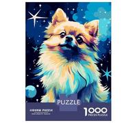 Rompecabezas De 1000 Piezas para Adultos Pixel Art Pomeranian Dog Rompecabezas para Adultos Juegos Relajantes Que Mejoran La Memoria Diversión En Casa Actividades, 70x50cm/1000pcs