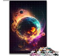 Rompecabezas de 1000 Piezas para Adultos,Planet Explosion,Hecho de Madera,lo Que lo Convierte en un Gran Regalo para la diversión Familiar de 50x75cm para Vacaciones,cumpleaños y Noches de Juegos