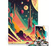 Rompecabezas de 1000 Piezas para Adultos: Planeta alienígena, Juegos Familiares, ejercita tu Cerebro y Tus Manos, Toda la Familia 50x75cm