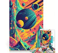 Rompecabezas de 1000 Piezas para Adultos: Planeta alienígena, Juegos Familiares, Entrena tu Cerebro y Tus Manos, Toda la Familia 38x26cm
