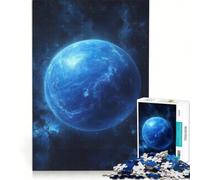 Rompecabezas de 1000 Piezas para Adultos: Planeta Azul en el Espacio Plutón Juego práctico, antiestrés, Toda la Familia 50x75cm