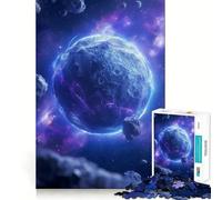 Rompecabezas de 1000 Piezas para Adultos Planeta Azul,Espacio,Cosmos,Juego de Ajuste Perfecto,Regalo para Estimular la Mente,Momento de Diversión,Juego Divertido para Cumpleaños 38x52cm