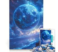 Rompecabezas de 1000 Piezas para Adultos Planeta Azul Místico y Océano Juguetes para armar Diversión en Familia Fortalece el Amor Entre Parejas 38x26cm