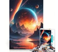Rompecabezas de 1000 Piezas para Adultos Planeta Brillante Grande, Juego Familiar, Divertido y con Humor, un desafío único 38x26cm