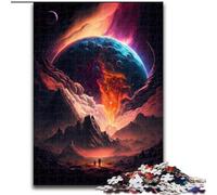 Rompecabezas de 1000 Piezas para Adultos,Planetas y nebulosas Coloridas de Madera,Idea decoración del hogar,Juego de ingenio para Adolescentes, Fiestas
