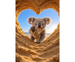 Rompecabezas de 1000 Piezas para Adultos - Playa Koalas | Arte Exquisito y Decoración de Pared 75x50cm | Pasatiempo Desafiante y Nivel Imposible para Regalo